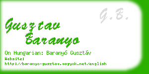gusztav baranyo business card