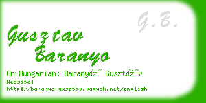 gusztav baranyo business card